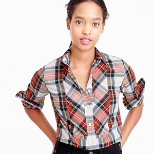 JCrew Festive plaid button-up shirt Christmas 4